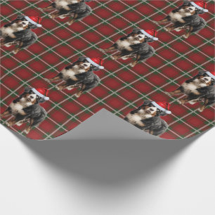 Papier Cadeau Bernese Mountain Dog et Holiday Plaid Christmas