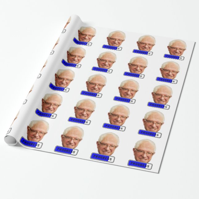 Papier Cadeau Bernie Sanders Pixelated - PROGRÈS (Déroulé)