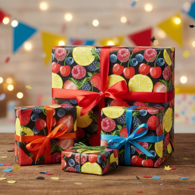 Papier Cadeau Berries et agrumes (Créateur téléchargé)
