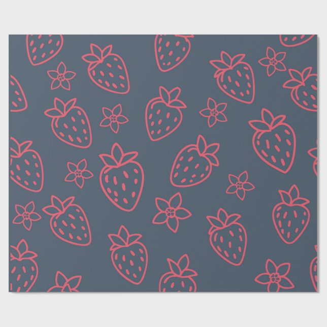 Papier Cadeau Berry Sweet Moments Enveloppement Papier (Plat)