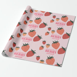 Papier Cadeau Berry Sweet Strawberry Nom personnalisé Rose