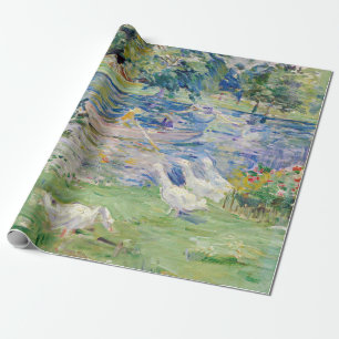 Papier Cadeau Berthe Morisot - Fille en bateau avec oie