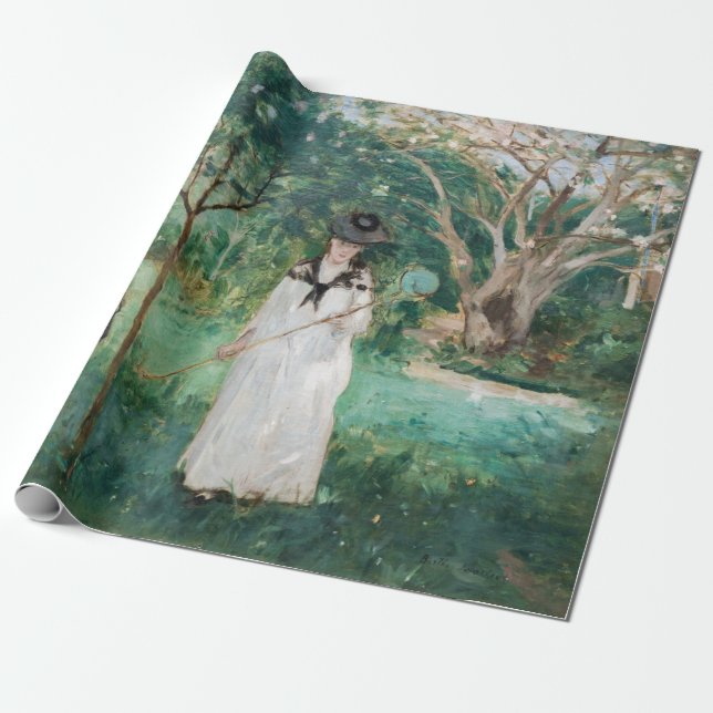 Papier Cadeau Berthe Morisot - La chasse aux papillons (Déroulé)