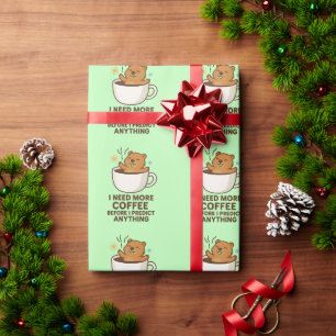 Papier Cadeau Besoin de café avant de prédire quoi que ce soit J