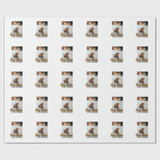 Papier Cadeau Best dog mom brown puddle pet dog cat mothers day 