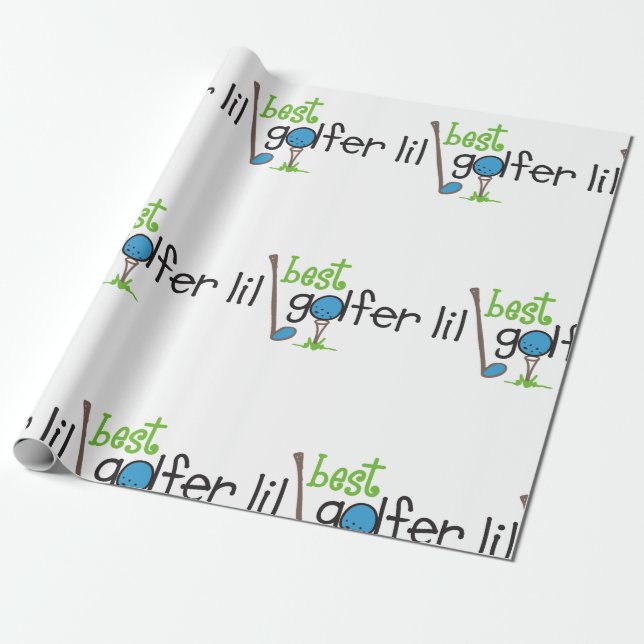 Papier Cadeau Best Lil Golfer (Déroulé)