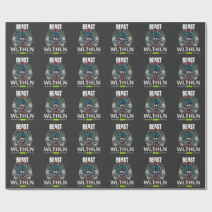 Papier Cadeau Bête Alpha _ Loup Indompté Streetwear Sans Peur