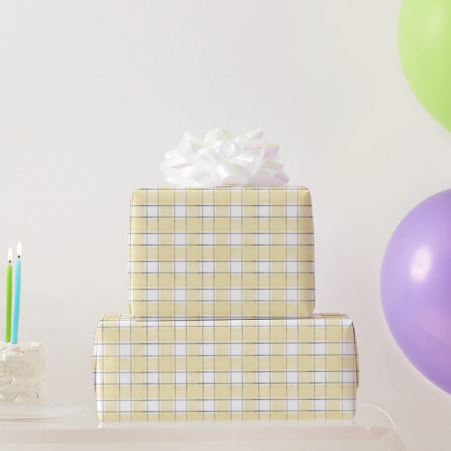 Papier Cadeau Beurre Blancs Plaid (Cadeaux de fête)