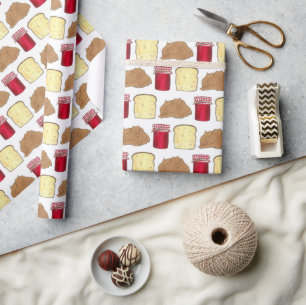 Papier Cadeau Beurre d'arachide Jelly Sandwich Pain Midi Nourrit