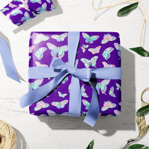 Papier Cadeau Beurre d'Iridescente sur violet