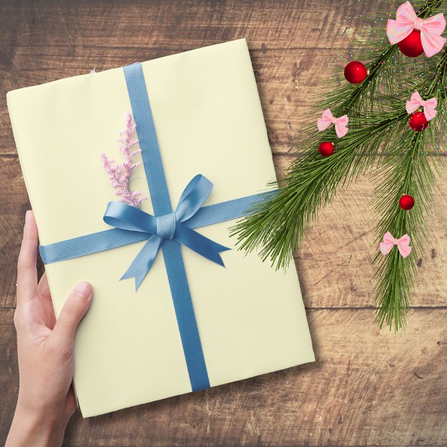 Papier Cadeau Beurre jaune uni | Classique | Élégant (Créateur téléchargé)
