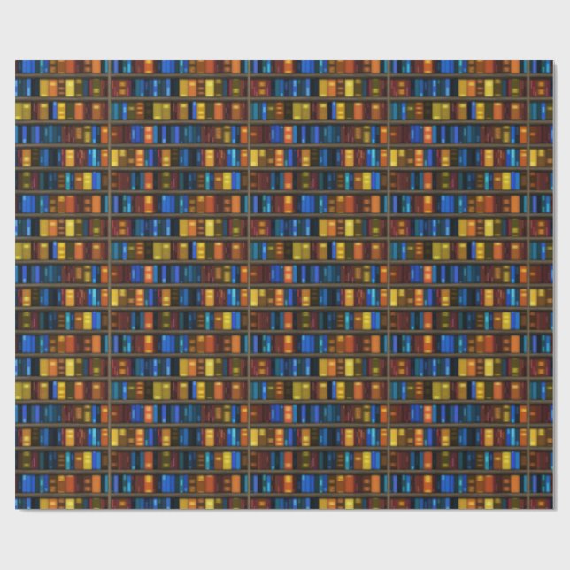 Papier Cadeau Bibliothèque (Plat)