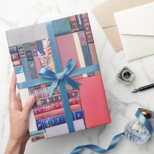 Papier Cadeau Bibliothèque d'amateurs de livres rares vintage ro