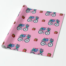 Bicyclettes de Noël Vacances Pink Bleu Cadeau