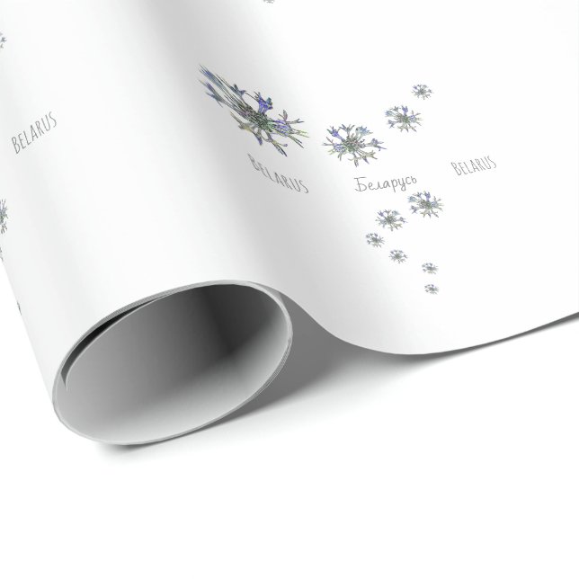 Papier Cadeau Biélorussie Б л а р у с  de  de  de maïs (Coin rond)