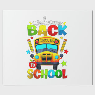 Papier Cadeau Bienvenue à bord de l'autobus scolaire 1er jour d'