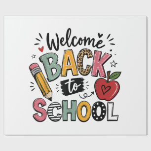 Papier Cadeau Bienvenue à l'école Enseignant Élève Premier Jour