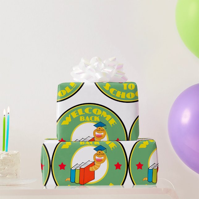 Papier Cadeau Bienvenue à l'école, petit lecteur (Créateur téléchargé)