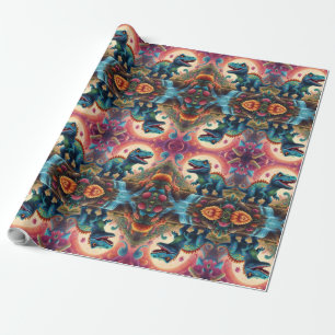 Papier Cadeau Bienvenue dans le monde magique de Dino Delights