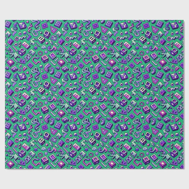 Papier Cadeau Bienvenue dans les années 90 (Plat)