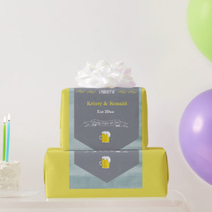 Papier Cadeau Bière brassée bébé personnalisée Étiquette Drôle D