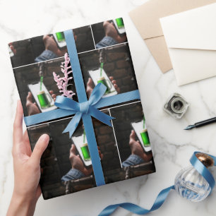 Papier Cadeau Bière verte de la Saint-Patrick