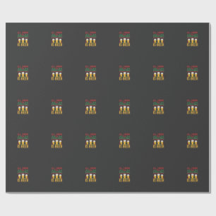 Papier Cadeau Bières de Noël Fêtes de fin d'année