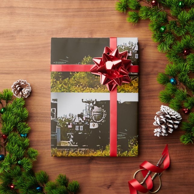 Papier Cadeau Big Boy No. 4014 Papier d'enveloppement de train (Cadeau de vacances)