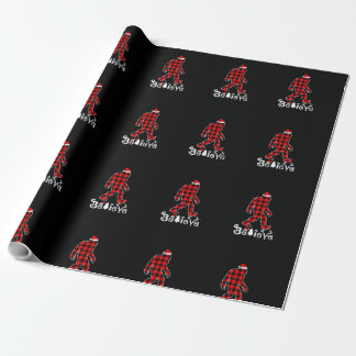 Papier Cadeau Bigfoot Croire Plaid Correspondant Famille Noël Pa