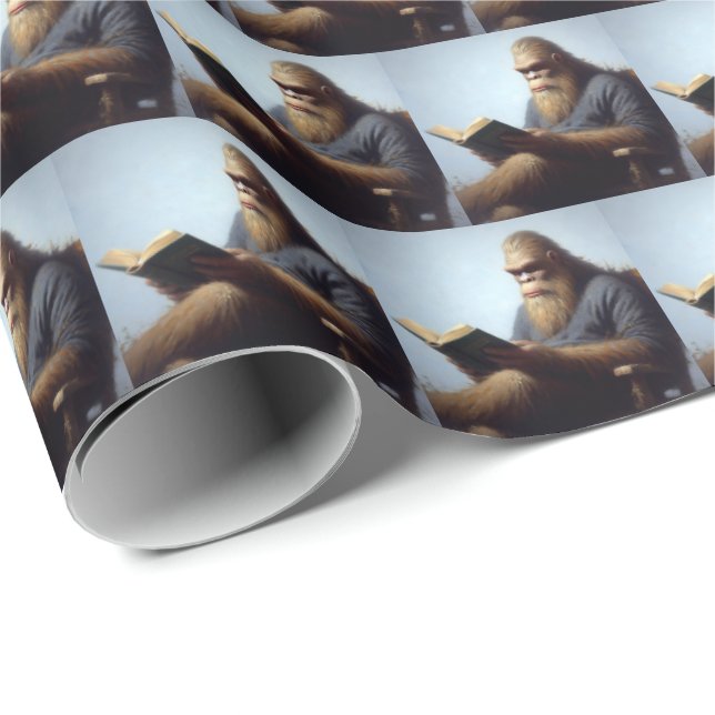 Papier Cadeau Bigfoot en lecture (Coin rond)