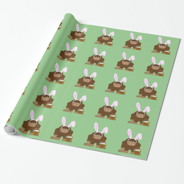 Papier Cadeau Bigfoot Pâques mignon (Déroulé)