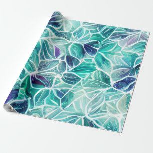 Papier Cadeau Bijoux Blues Motif feuille