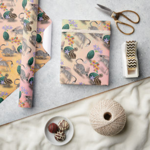 Papier Cadeau Bilby de Pâques et fleurs australiennes
