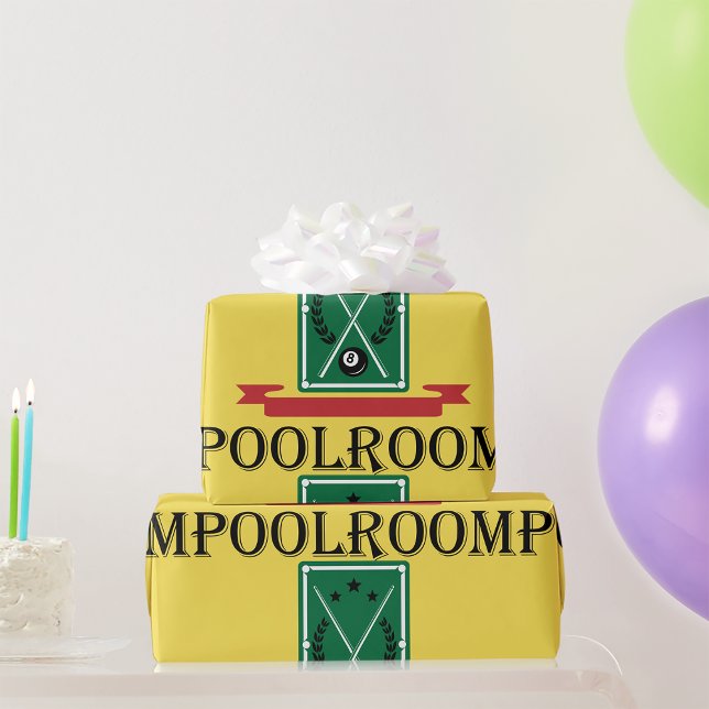 Papier Cadeau Billard Américain Classique 8 Boules (Créateur téléchargé)