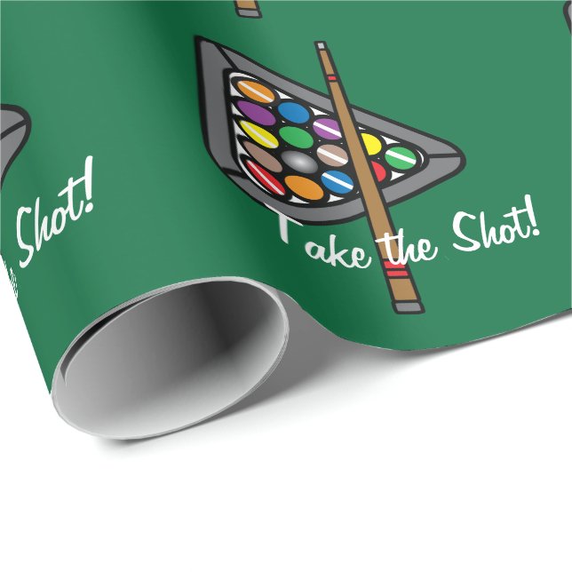 Papier Cadeau Billard / Jeu de piscine (Coin rond)