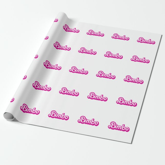 Papier Cadeau Bimbo personnalisable (Déroulé)