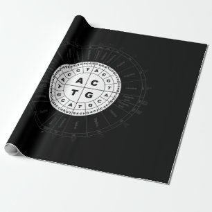 Papier Cadeau biologie ADN acides aminés à un professeur de scie