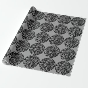 Papier Cadeau "Bird Creature" B&W Abstrait