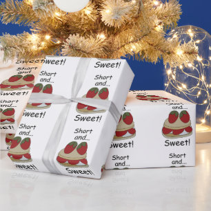 Papier Cadeau Biscuit aux Fraises Citation Drôle Courte et Douce