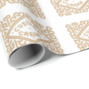 Papier Cadeau Biscuits délicieux de crème de crème anglaise