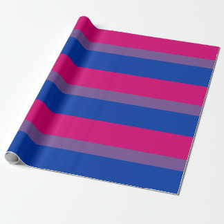 Papier Cadeau Bisexuel LGBTQ Pride drapeau Motif rayé rose