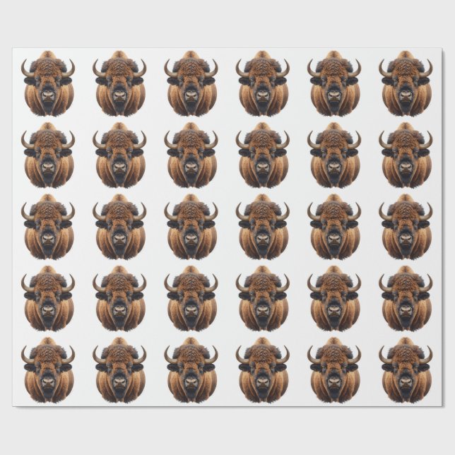 Papier Cadeau Bison / Buffle (Plat)