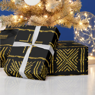 Papier Cadeau Black African Bogolan Giftwrap