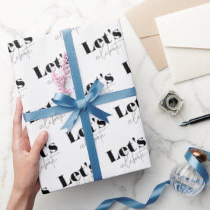Papier cadeau Black and White Let's Celebrate