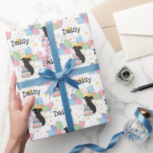 Papier Cadeau Black Brussels Griffon Chien fête d'anniversaire