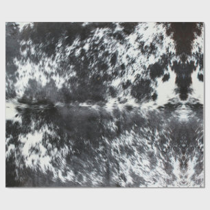 Papier Cadeau Black Cowhide Imprimer Russe Ferme Noël