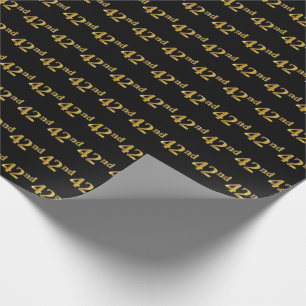 Papier Cadeau Black, Faux Gold 42e (Quarante-Seconde)