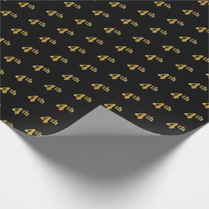 Papier Cadeau Black, Faux Gold 4e (quatrième) Event Wrapper Pape