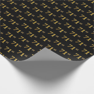 Papier Cadeau Black, Faux Gold 71e (Soixante-et-onze)