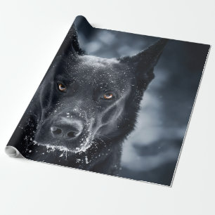 Papier Cadeau Black German Shepherd